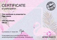 Certificate_Hello you_Peggy Liebenow