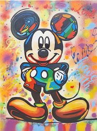 Pop art Gemälde Mickey have fun - peggy liebenow