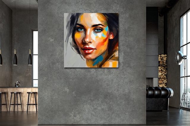 All right - Peggy Liebenow- 60x60 cm- abstraktes Gesicht.jpg